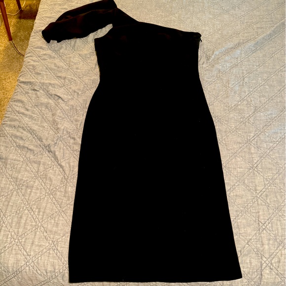 One shoulder black cocktail dress from Nordstrom. - Picture 1 of 3